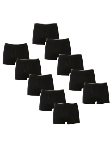 Nedeto Set de zece - (8+2 gratuite) boxeri pentru bărbați Nedeto basic negri