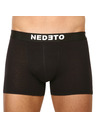 Nedeto Set de șapte - boxeri Nedeto negri pentru bărbați