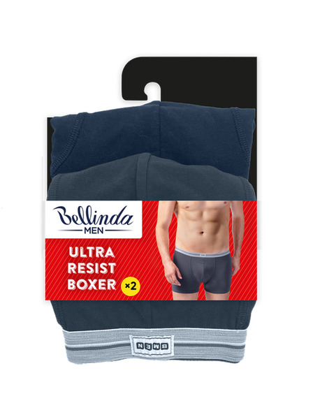 Bellinda Pachet dublu de boxeri din bumbac - gri - albastru
