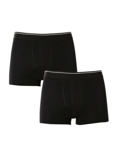 Nedeto Set de două - boxeri Nedeto basic negri pentru bărbați