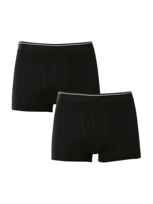 Nedeto Set de două - boxeri Nedeto basic negri pentru bărbați