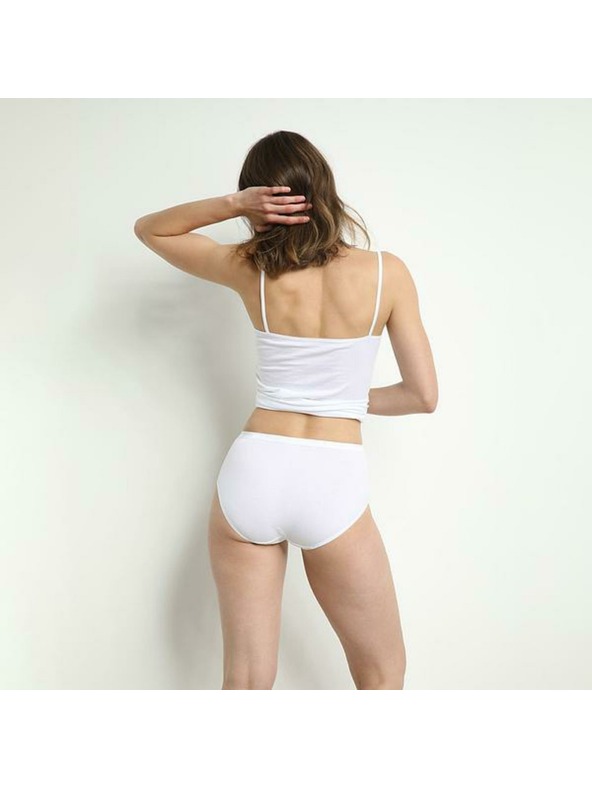 DIM Chiloți din bumbac pentru femei 2 buc - alb