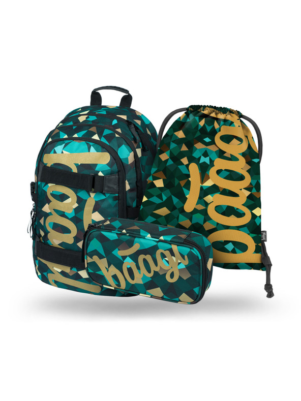 BAAGL  BAAGL 3 SET Skate Polygon: rucsac, penar, sac