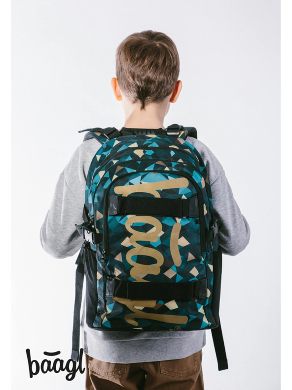 BAAGL  BAAGL 3 SET Skate Polygon: rucsac, penar, sac
