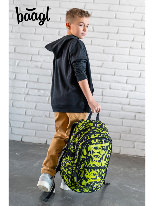 BAAGL  BAAGL SET 3 Core Lime: rucsac, penar, sac
