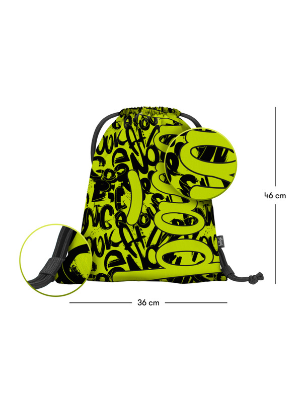 BAAGL  BAAGL SET 3 Core Lime: rucsac, penar, sac