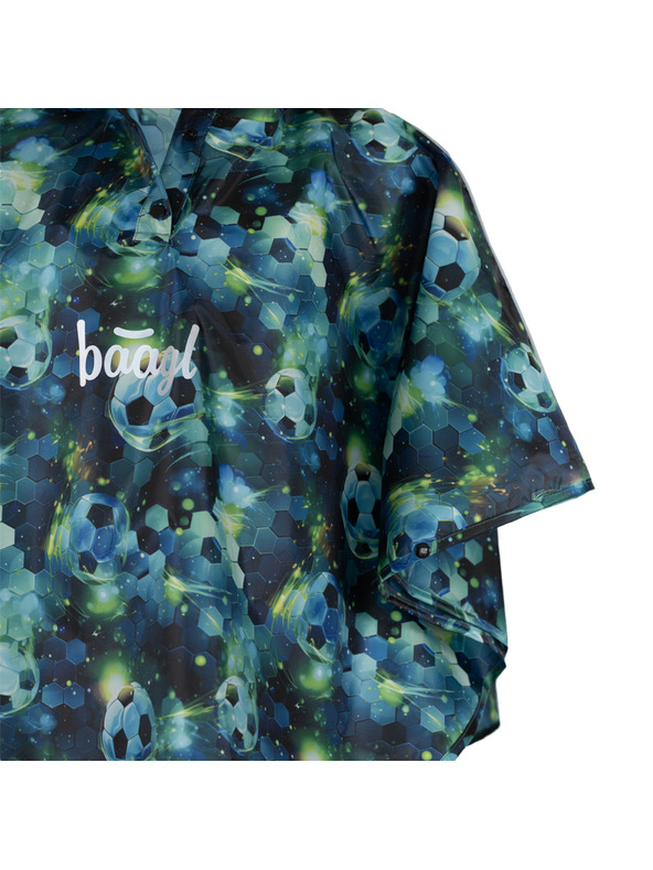 BAAGL  BAAGL Pelerină de ploaie tip poncho pentru exterior Fotbal, mărimea M (130-150 cm)