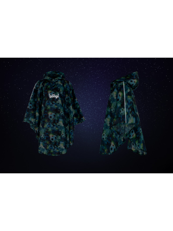 BAAGL  BAAGL Pelerină de ploaie tip poncho pentru exterior Fotbal, mărimea M (130-150 cm)
