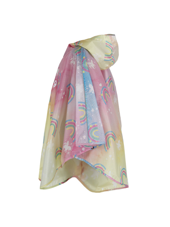 BAAGL  BAAGL Pelerină de ploaie tip poncho pentru exterior Unicorn, mărimea XS (90-110 cm)