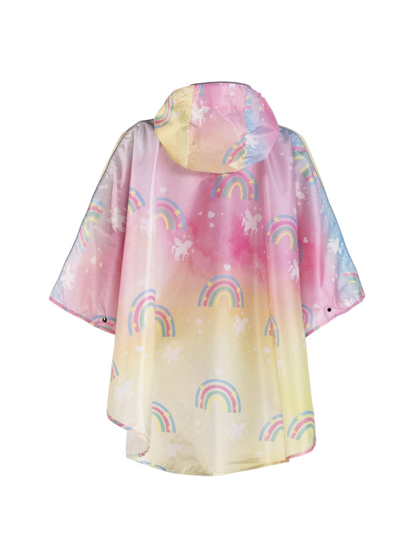 BAAGL  BAAGL Pelerină de ploaie tip poncho pentru exterior Unicorn, mărimea S (110-130 cm)
