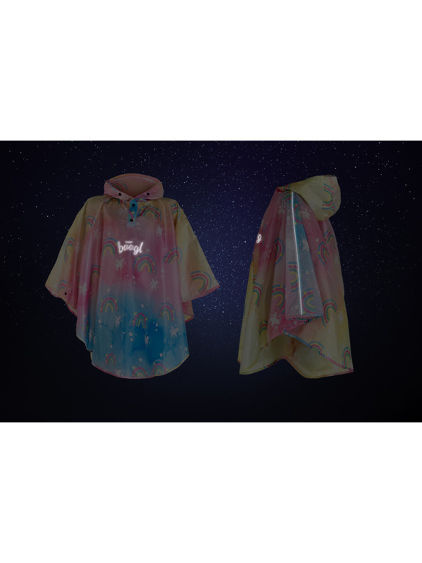 BAAGL  BAAGL Pelerină de ploaie tip poncho pentru exterior Unicorn, mărimea S (110-130 cm)