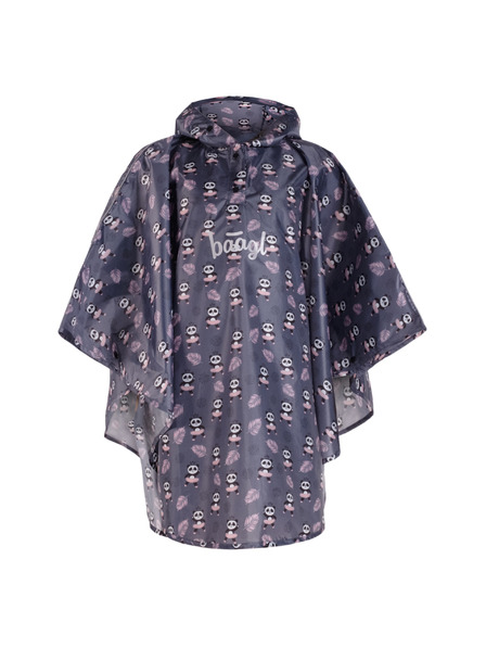 BAAGL  BAAGL Pelerină de ploaie tip poncho pentru exterior Panda, mărimea XS (90-110 cm)