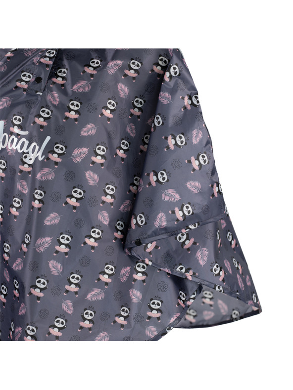 BAAGL  BAAGL Pelerină de ploaie tip poncho pentru exterior Panda, mărimea XS (90-110 cm)