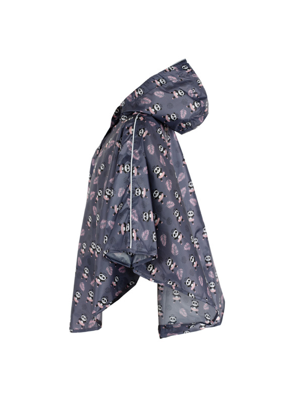 BAAGL  BAAGL Pelerină de ploaie tip poncho pentru exterior Panda, mărimea S (110-130 cm)
