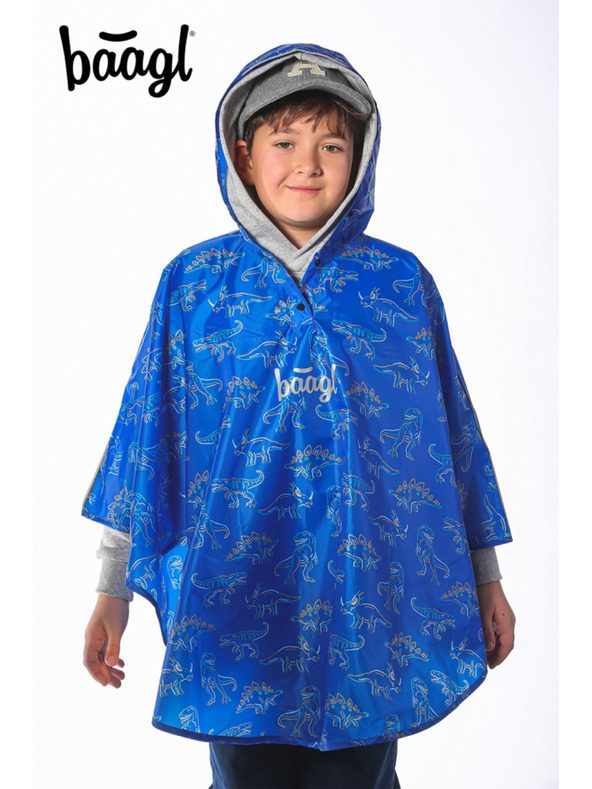 BAAGL  BAAGL Pelerină de ploaie tip poncho pentru exterior Dino, mărimea XS (90-110 cm)