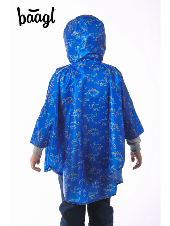 BAAGL  BAAGL Pelerină de ploaie tip poncho pentru exterior Dino, mărimea S (110-130 cm)