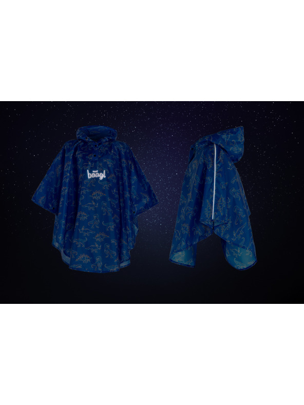 BAAGL  BAAGL Pelerină de ploaie tip poncho pentru exterior Dino, mărimea S (110-130 cm)
