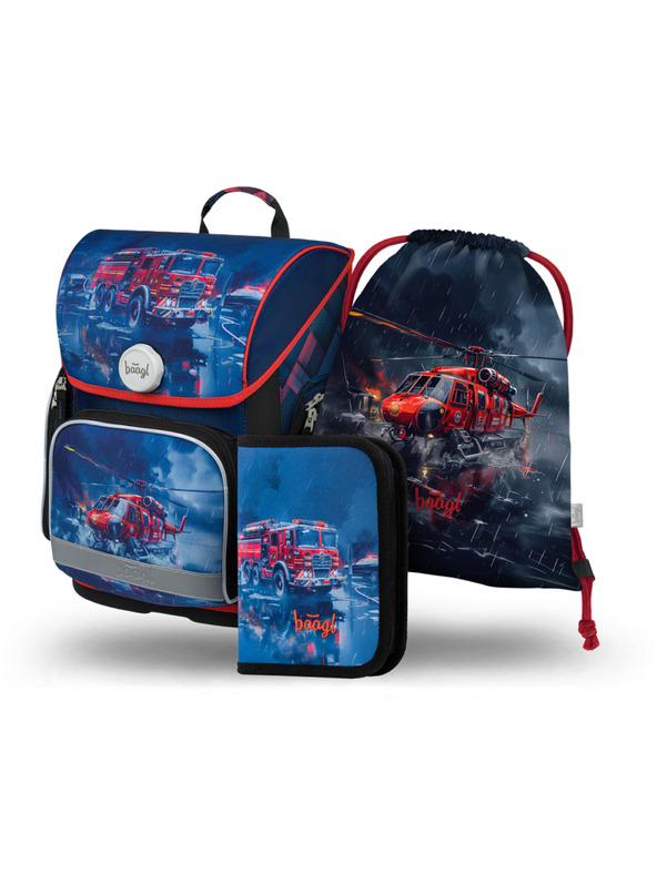 BAAGL  BAAGL SET 3 Ergonomic Salvatori: ghiozdan, penar, sac