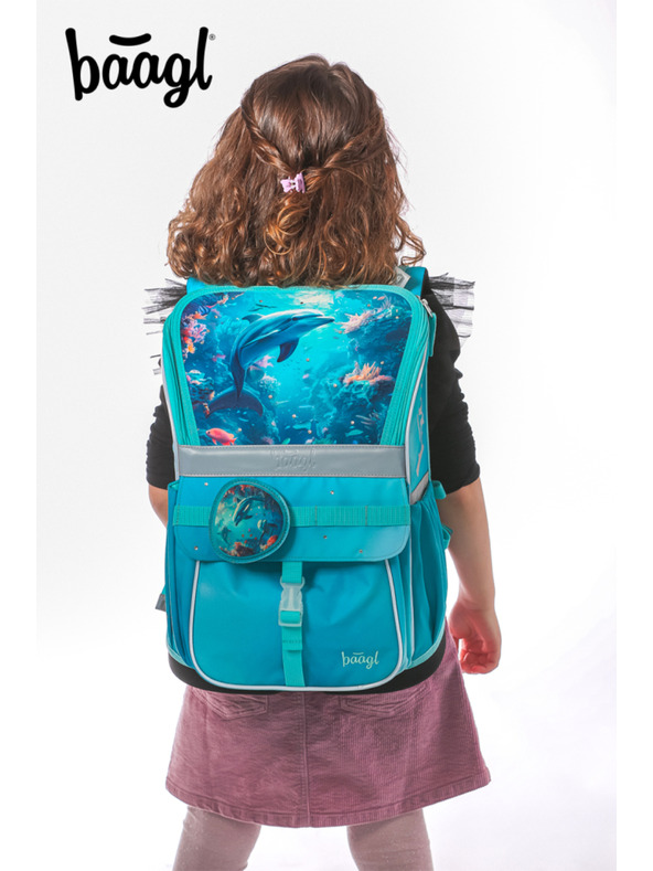 BAAGL  Ghiozdan școlar BAAGL Zippy Delfin