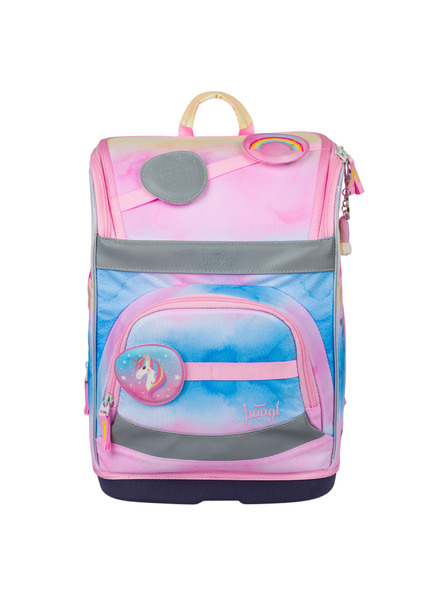 BAAGL  Ghiozdan școlar BAAGL Zippy plus Unicorn curcubeu