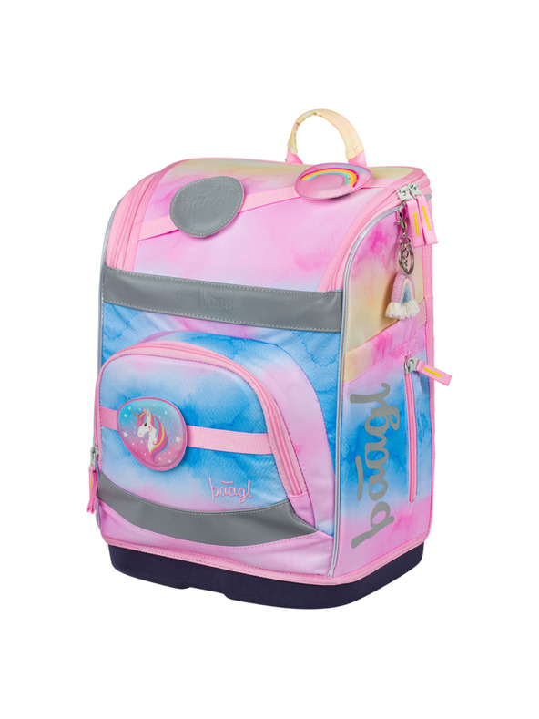 BAAGL  Ghiozdan școlar BAAGL Zippy plus Unicorn curcubeu