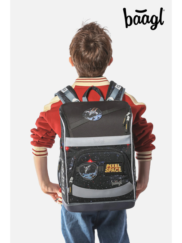 BAAGL  BAAGL Ghiozdan Şcolar Zippy plus Pixel Space