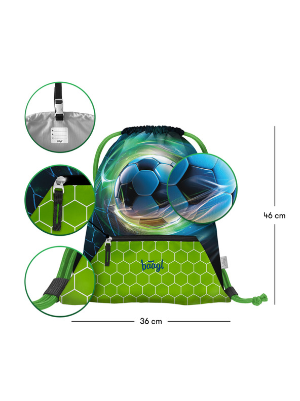 BAAGL  BAAGL SET 3 Zippy plus Minge de Fotbal: ghiozdan, penar, sac