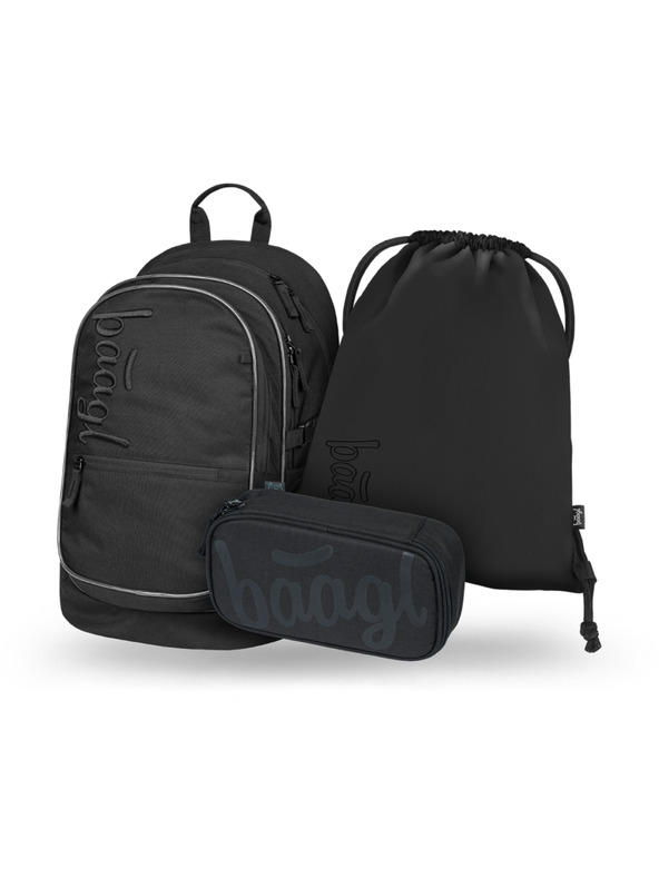 BAAGL  BAAGL SET 3 Core Uni negru: rucsac, penar, sac