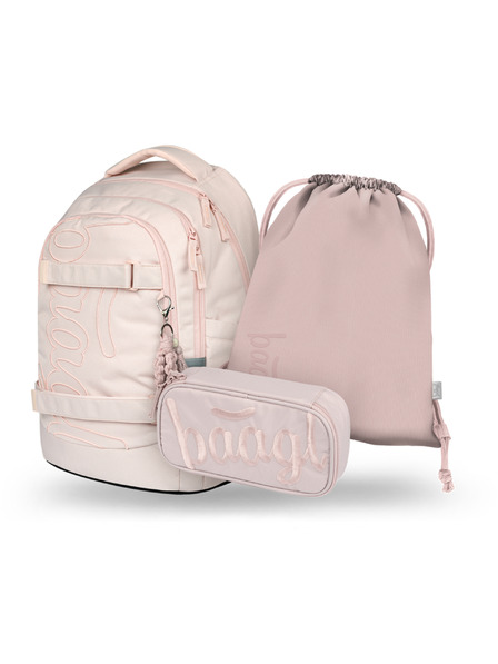 BAAGL  BAAGL SET 3 Skate max Creamy: rucsac, penar, sac