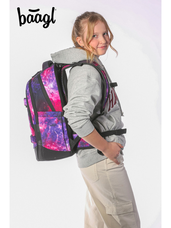 BAAGL  BAAGL SET 3 Skate max Galaxy: rucsac, penar, sac