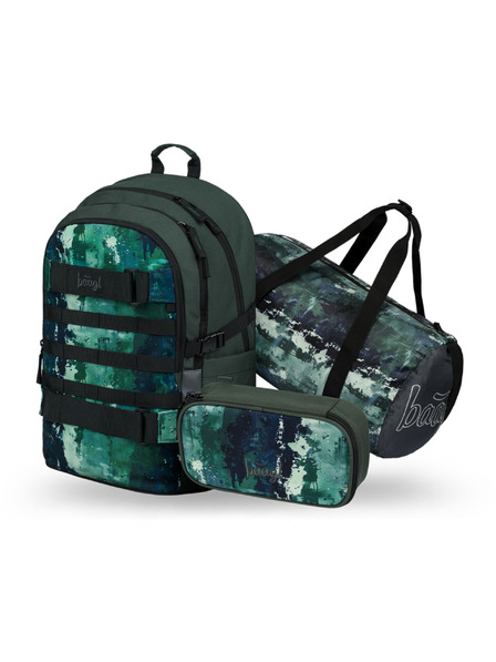 BAAGL  BAAGL SET 3 Skate Forest: rucsac, penar, geantă sport