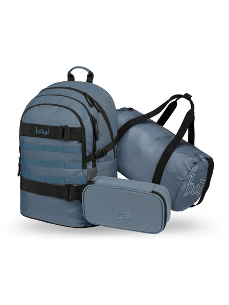 BAAGL  BAAGL SET 3 Skate Dust Blue: rucsac, penar, geantă sport