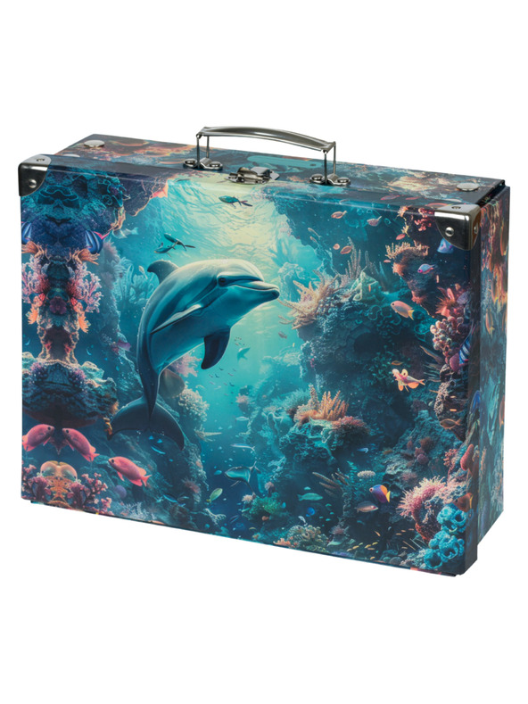 BAAGL  BAAGL Geantă școlară pliabilă Delfin cu feronerie