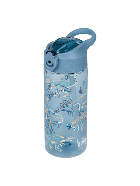 BAAGL  BAAGL Sticlă Tritán cu pai Dino 500 ml