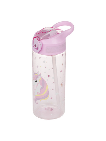 BAAGL  BAAGL Sticlă Tritán cu pai Rainbow Unicorn 500 ml