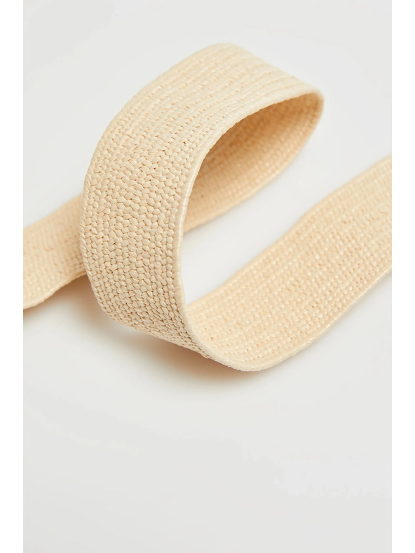 Moodo Curea bej cu cataramă rotundă