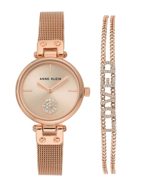 Anne Klein Set cadou ceas și brățară Anne Klein AK/3552RGST