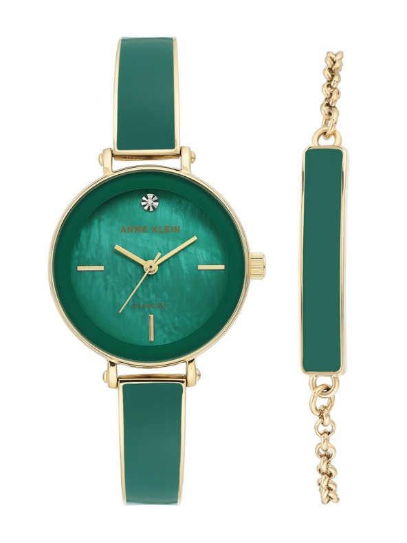 Anne Klein Set cadou ceas și brățară Anne Klein AK/3620GNST