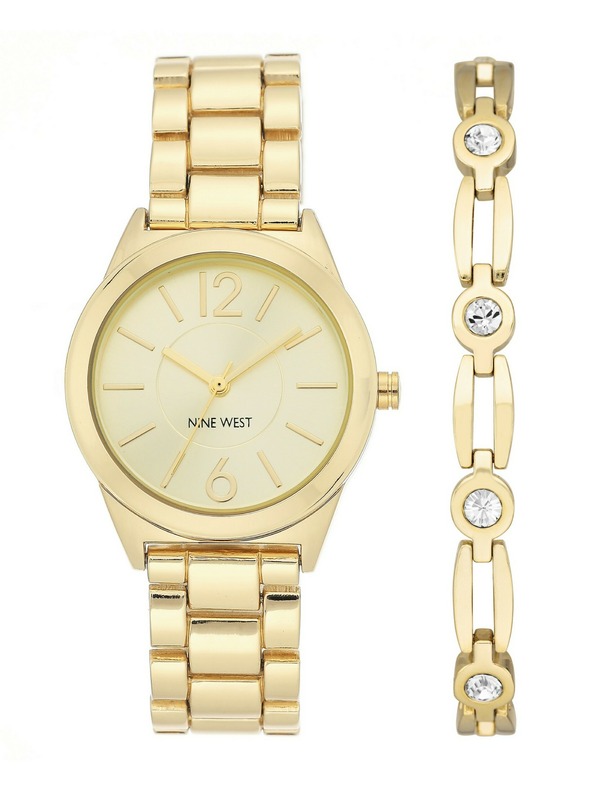 Nine West	 Set cadou ceas și brățară Nine West NW/2168GPST pentru doamne