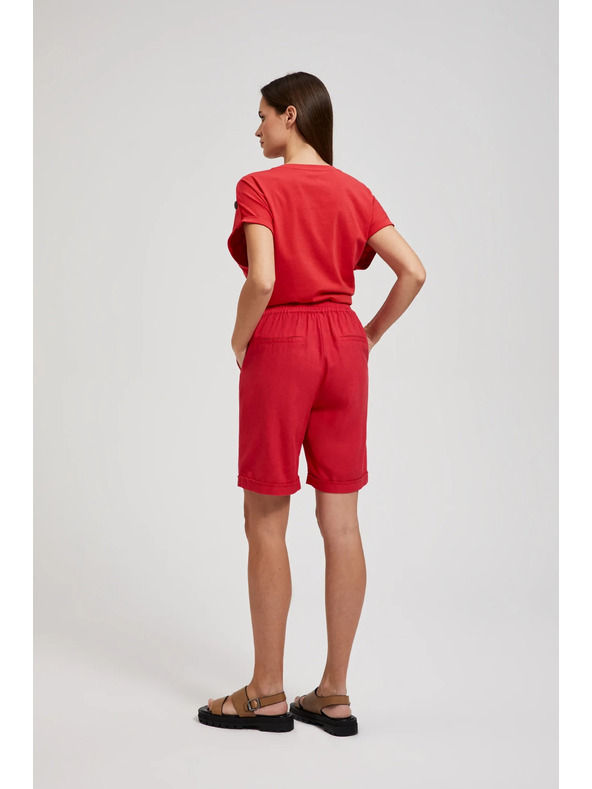 Moodo Pantaloni scurți roșii din in