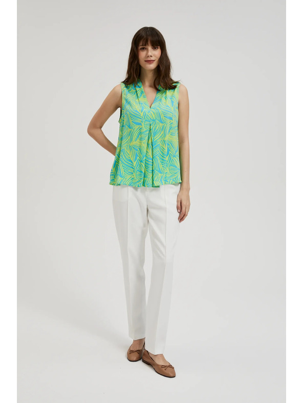 Moodo Top verde fără mâneci