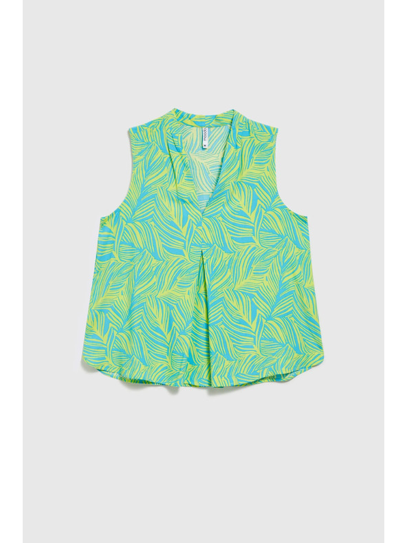 Moodo Top verde fără mâneci