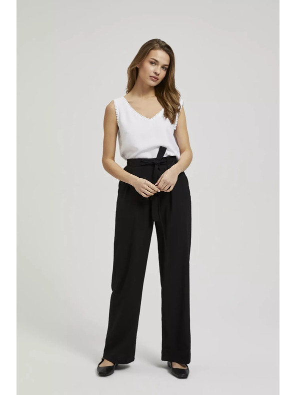 Moodo Maiou albă cu tiv decorativ