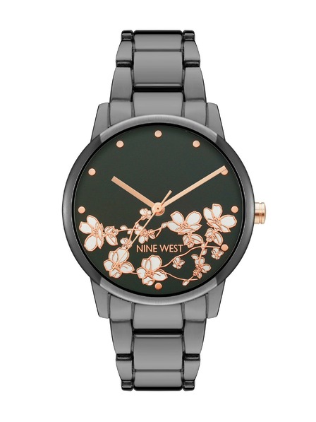 Nine West	 Ceas rotund pentru femei Nine West NW/2597FLGY