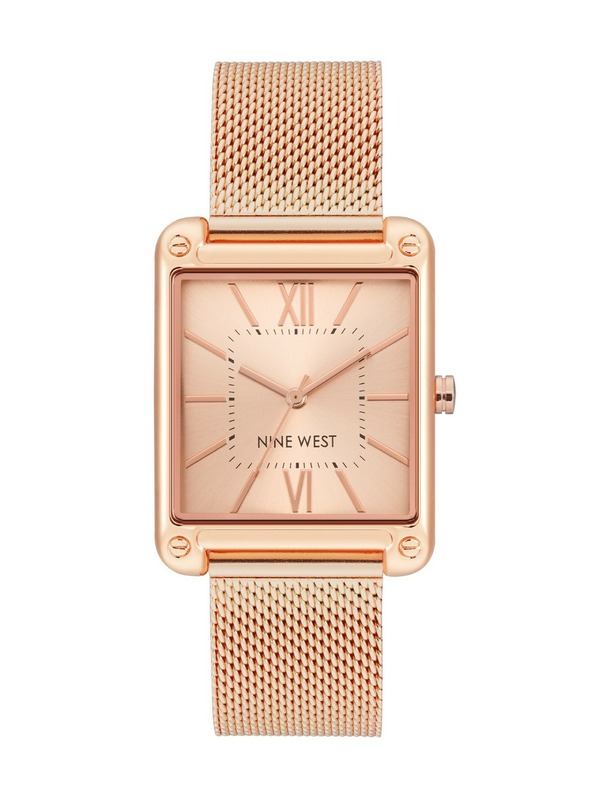 Nine West	 Ceas pătrat pentru femei Nine West NW/2090RGRG