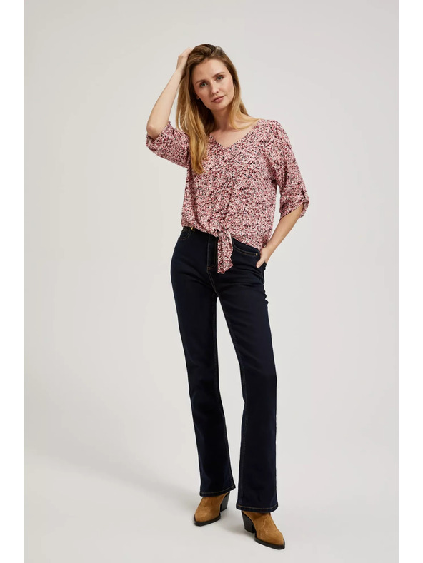 Moodo Bluză roz cu șnur