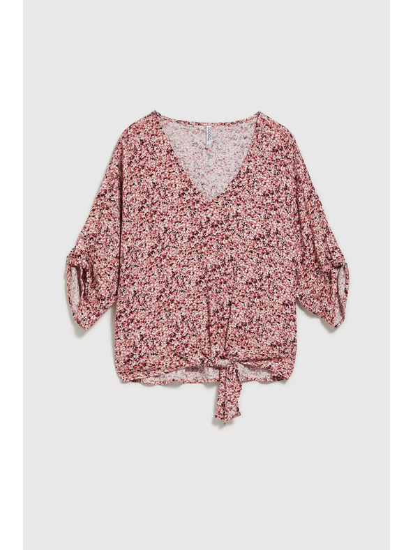 Moodo Bluză roz cu șnur