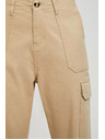 Moodo Pantaloni bej cu buzunare