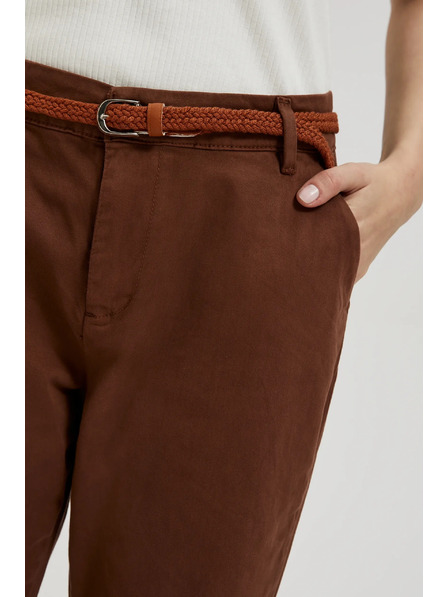 Moodo Pantaloni maro cu curea