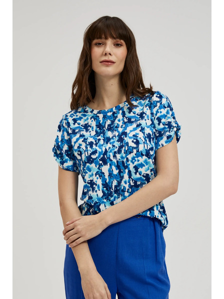 Moodo Bluză albastră cu imprimeu